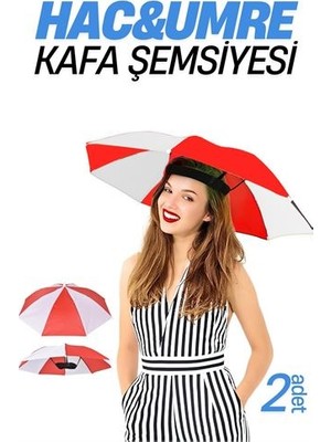 Toyigoo Turk Hac Umre Kafa Şemsiyesi Güneş Koruma Şemsiyesi 2 Adet