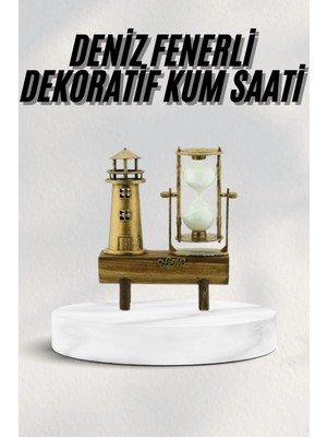 Eco Port Hediyelik Kum Saati Retro Dekoratif Deniz Feneri Kum Saati