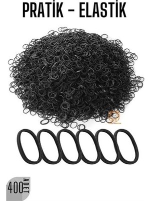 Toyigoo Turk Pratik Saç Lastik Toka 400 Adet Siyah