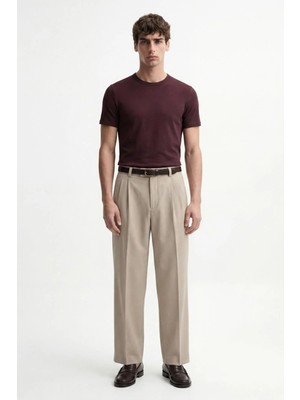 Antioch Bordo Pamuklu Erkek T-Shirt