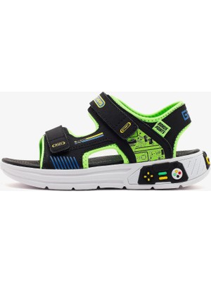 Skechers Power Splash Büyük Erkek Çocuk Siyah Sandalet 402271L Bklm