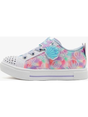 Skechers Twinkle Sparks - Underwater Magic Küçük Kız Çocuk Beyaz Işıklı Spor Ayakkabı 314824N Wmlt