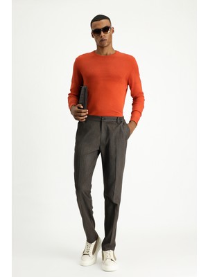 Kiğılı 7 Drop Super Slim Fit Eksra Dar Kesim Beli Lastikli Likralı Klasik Kumaş Pantolon