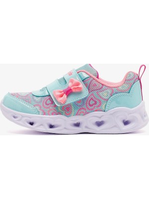 Skechers Heart Lights Küçük Kız Çocuk Yeşil Işıklı Spor Ayakkabı 303258N Mtmt