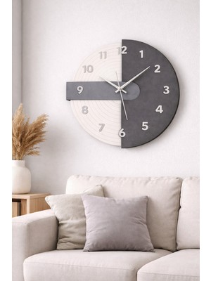 Rustik Ahşap Duvar Saati, Vintage Dekoratif Saat, Şık Wall Clock