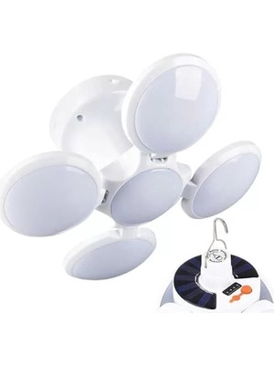 TeknoKapsül Premio PR-2038 5 Kanatlı Solar Bataryalı Şarjlı Katlanabilir Acil Durum Kamp Lambası