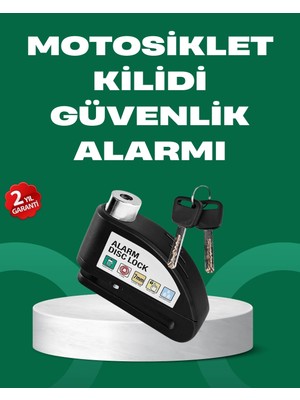 TeknoKapsül Motosiklet Scooter Bisiklet Tekerlek Disk Kilidi Alarmlı Güvenlik