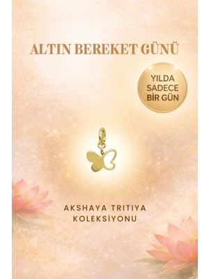 Yavuz Kuyumculuk 14 Ayar Altın Kelebek Kolye Ucu