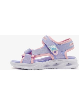 Skechers Sola Glow Sandal Büyük Kız Çocuk Mor Işıklı Sandalet 303024L Lvlp