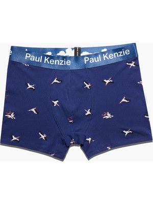 Paul Kenzie x Doğa Derneği - Desenli Erkek Boxer - Leylek
