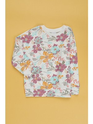 U.S. Polo Assn. Kız Çocuk Krem Sweatshirt 50314292-VR256