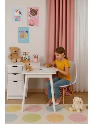 Quba Deco Kadife Dokulu Ada Fon Perde Pilesiz Salon Yatak Odası Çocuk Odası