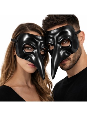 Gültekin Siyah Uzun Burun Veba Doktoru Maskesi