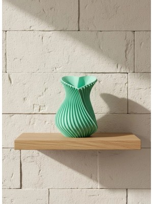 Gültekin Kalpli Turkuaz Dekoratif Vazo 24 cm Modern Şık Tasarım