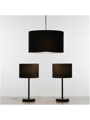 Vivense Fatma Abajur Avize Seti, Siyah