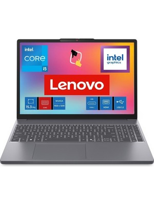 Lenovo Ideapad Slim 3 Intel Core I5 13420H 16GB 512GB SSD W11P 15.3" Wuxga Taşınabilir Bilgisayar 83K1004ETR + Çanta