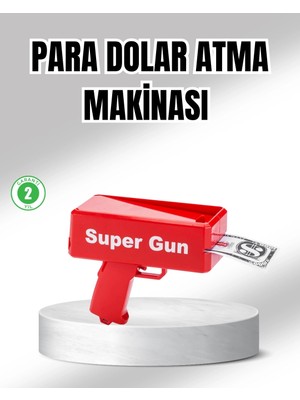 Gültekin Super Money Gun Para Saçma Tabancası Yüksek Atış Güçlü Kırmızı Model