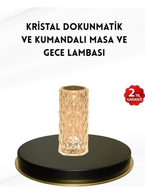 Gültekin Kristal Tasarımlı Rgb LED Gece Lambası – Kumandalı, Renk Değiştiren Dekoratif Işık