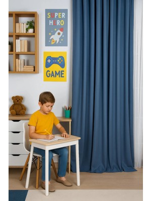 Quba Deco Kadife Dokulu Ada Fon Perde Pilesiz Salon Yatak Odası Çocuk Odası