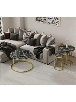 Vivense Luanda Sehpa Takımı, Gold