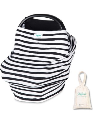 Zuppers Fonksiyonel  Puset ve Emzirme Örtüsü - Siyah Beyaz