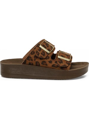 Polaris 409051.Z Leopar Kadın Terlik