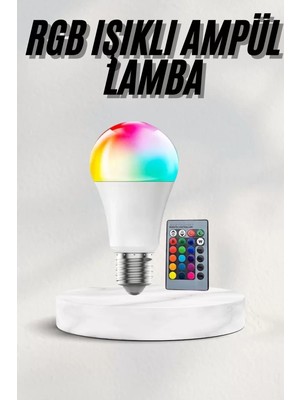 Akıllı Rgb LED Ampul LED Uzaktan Kumandalı Renk Değiştiren Ampul Midastech