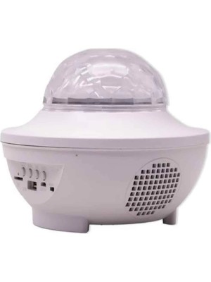 Gültekin Çok Renkli Projektör Lamba Disko Topu Gece Lambası Kablosuz