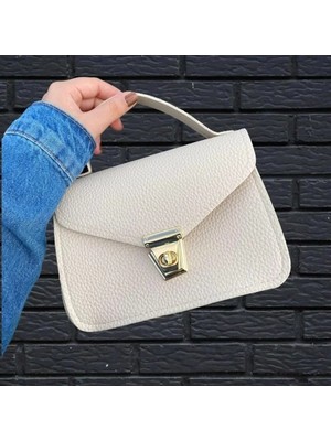 Krem Rengi Kutu El Çantası Midastech