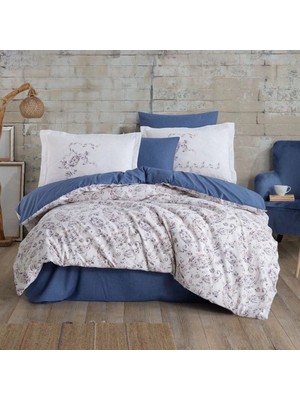 Gültekin Hobby Çift Kişilik Ranforce Nevresim Takımı Calvina Mavi