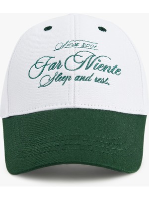 Koton Pamuklu Nakış Detaylı Kep Şapka