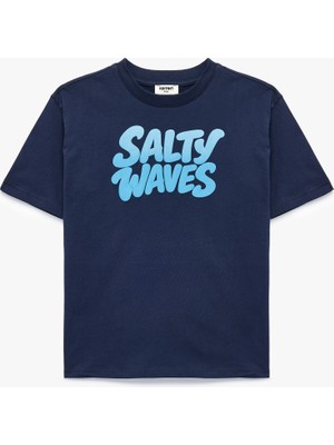 Koton Pamuklu Bisiklet Yaka Kısa Kollu Baskılı Tişört