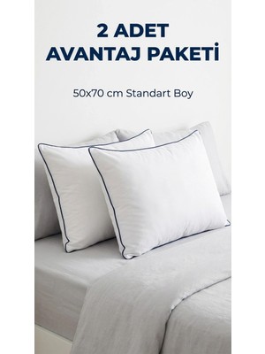 Gültekin 2 Adet Anti-Alerjik Nano Jel Yastık 50X70 Yıkanabilir Pamuk