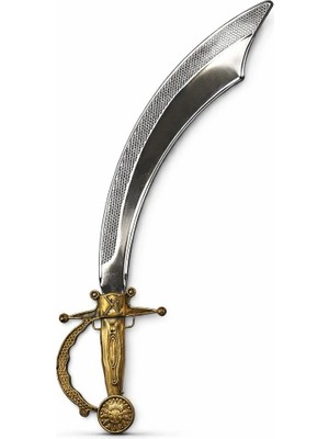 Gültekin Parlak Metal Görünümlü Eskitme Kabzalı Plastik Korsan Kılıcı - 45 cm