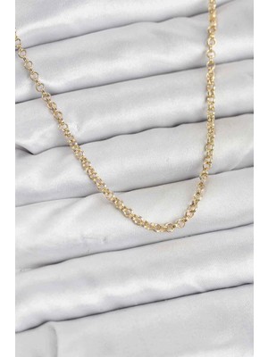 Gültekin cm Gold Renk Pirinç Halkalı Model Kadın Kolye
