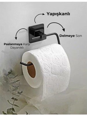 Metal Siyah Tuvalet Kağıtlığı Midastech