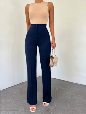 Moda Morfo Düğmeli Likralı Pantolon  -Laci
