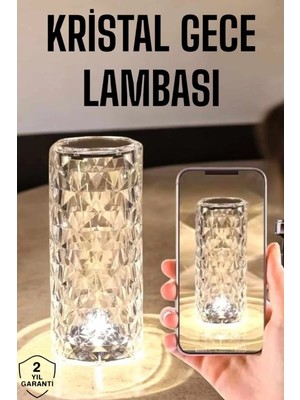 Kristal Dokunmatik ve Kumandalı Masa ve Gece Lambası Midastech