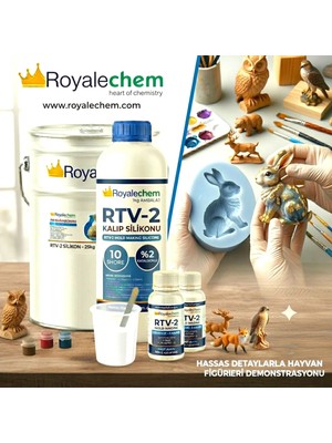 ROYSIL® MS 100 RTV-2 Kalıp Silikonu 10 Shore – Yarı Şeffaf %2 Katalizörlü 25 KG