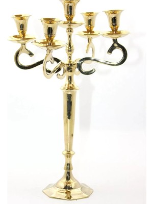 Pirinç 5'li Şamdan Midastech