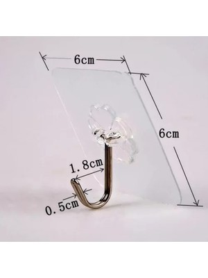 Kendınden Yapışkanlı Şeffaf Askı 5 Li Set Midastech