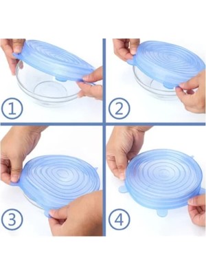 Silikon Yemek Saklama Kapak Seti 6 Adet Midastech