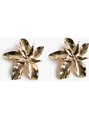 Koton Büyük Boy Çiçek Küpe