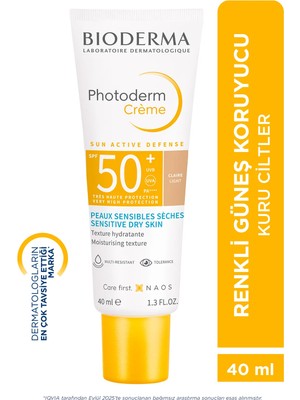 Bioderma Photoderm SPF50+ Suya Dayanıklı Yüksek Koruma Kremi - Kuru ve Çok Kuru Ciltler İçin Renkli Güneş Kremi 40ml