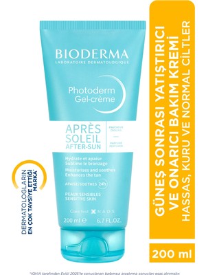 Bioderma Photoderm Güneş Sonrası Krem 200 ml Yatıştırıcı ve Nemlendirici Özellikli Hassas Ciltler İçin