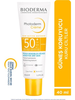 Photoderm Cream SPF50+ Kuru Ciltler için Yüksek Korumalı Yüz Güneş Kremi 40 ml