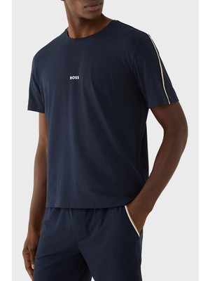 Boss Pamuklu Regular Fit Logolu Bisiklet Yaka T Shirt Erkek T Shirt 50545930 403