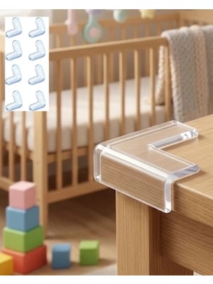 Midas Toptan Home Çocuk Güvenlik Köşe Koruyucu 8 Li Set Masa Sehpa Köşe Aparatı