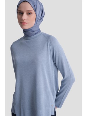 Armine Basic Rayon Tunik Bebe Mavi