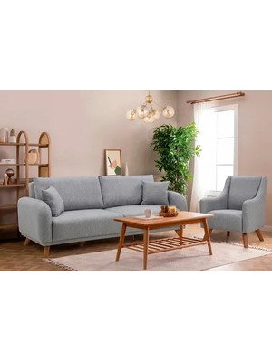 Vivense Hera Sandıklı Yataklı Koltuk Takımı, Gri